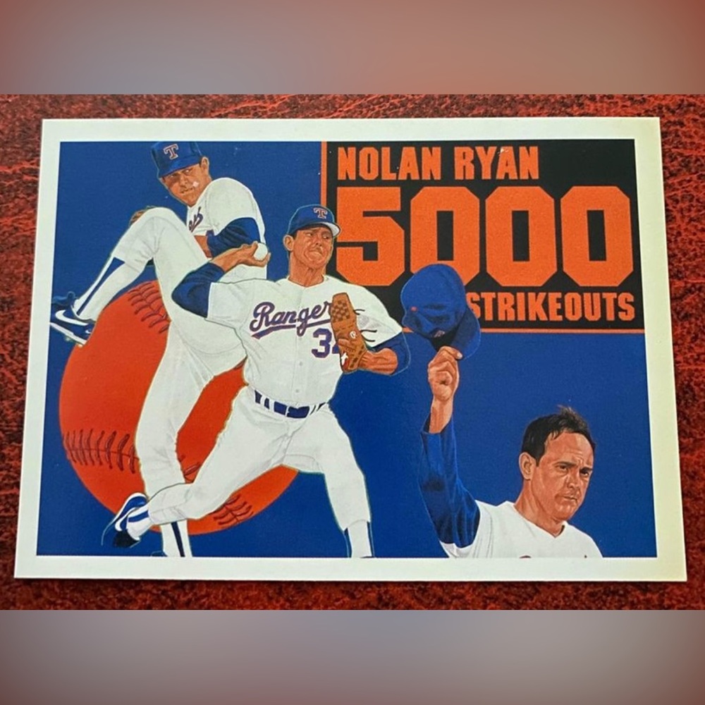 1991 Upper Deck Baseball Nolan Ryan - Texas Rangers - 5000 Strike Outs #34
